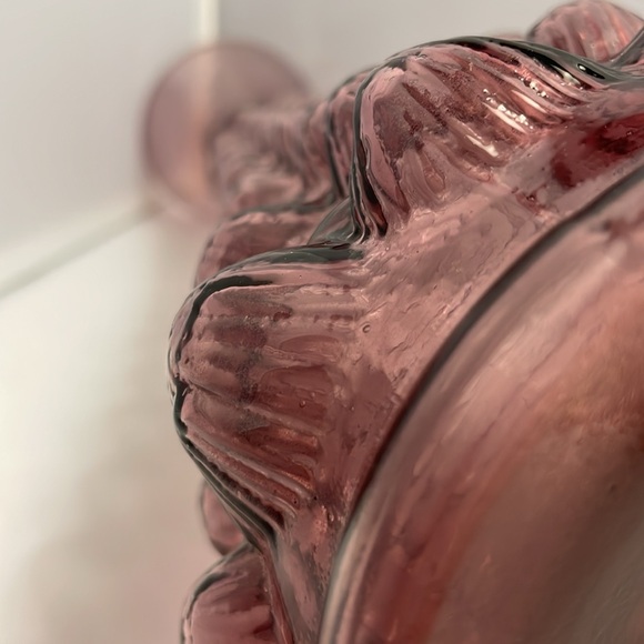 Vintage Empoli Italy Barnacle Amethyst Glass Vase‎ 11" Tall MCM - Picture 6 of 8